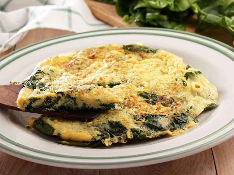 Spinach Omelet and Orange